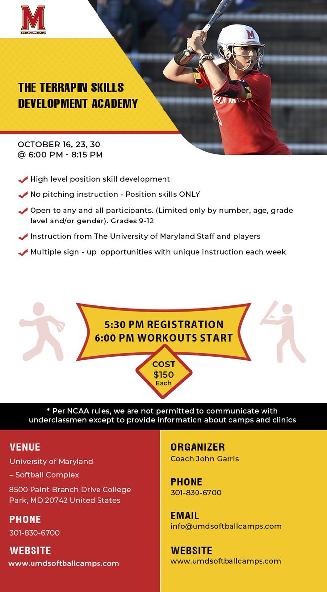 Skill dates are here!

Click the link for more information and to register! 🐢🥎

linktr.ee/terpssoftball