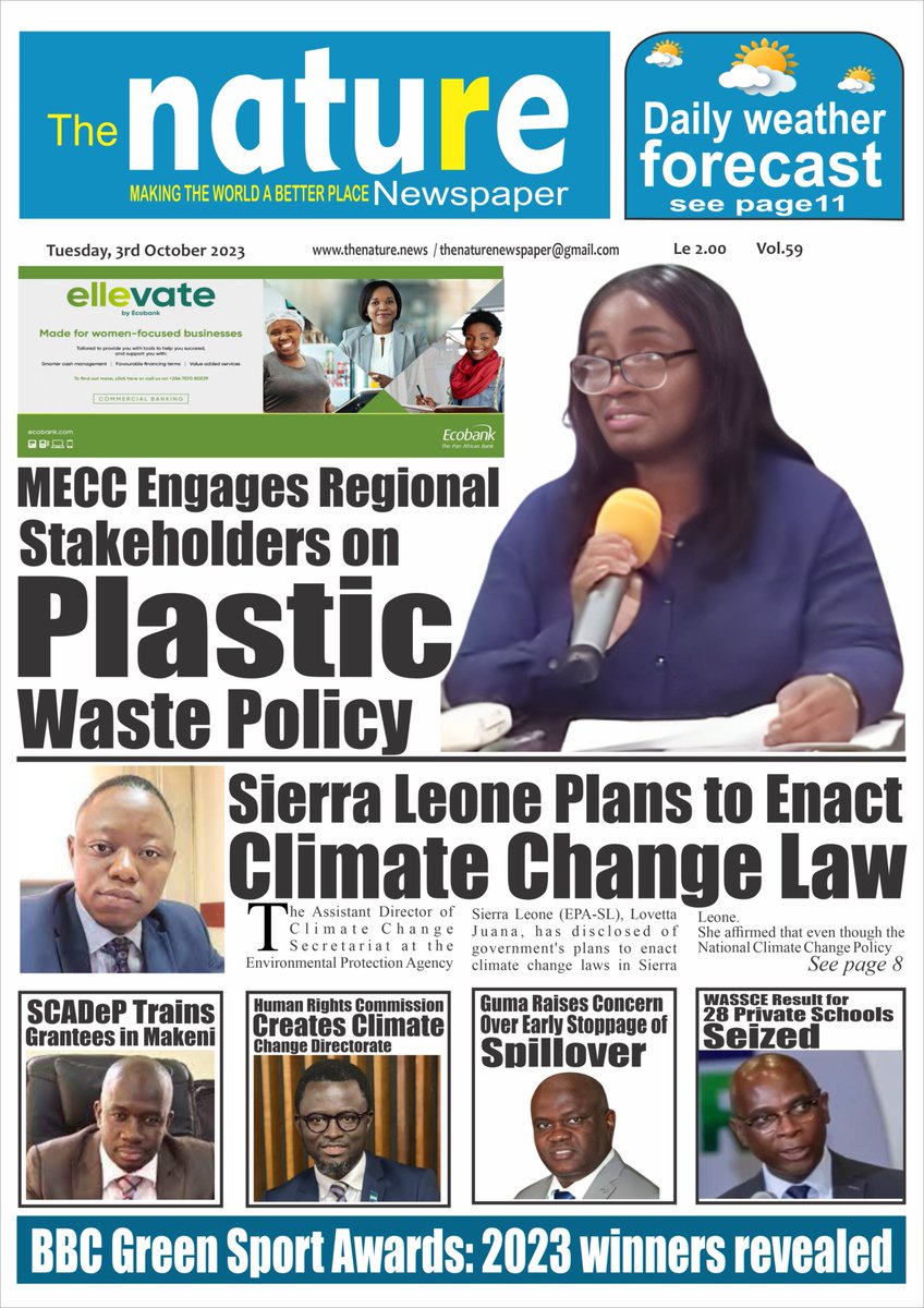 Naturenewseye's tweet image. #BBCWorldService #rhinocupchampionsleague #WASSCE #slbctv #ayvtv #StarTV #sliktv #MinistryOfAgriculture #IFAD #ministryofenvironmentandclimatechange #BSL #ECOWAS #ICT #MCIT #GoodMorningSalone #SLGovernment #NATCA #NCRA #orangesl #AfricellSL #QCellSL #telecommunications