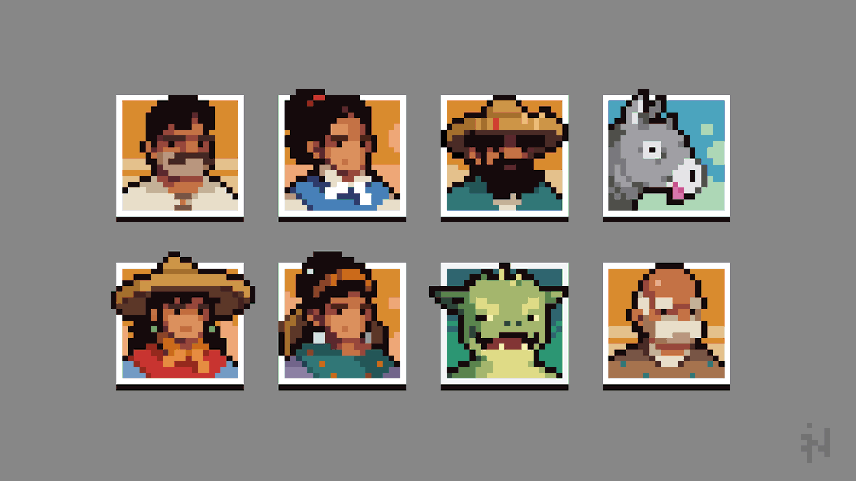 Franrekk's tweet photo. Some portraits (one of them is plotting something)

#pixelart https://t.co/xrDTwbxn5w
