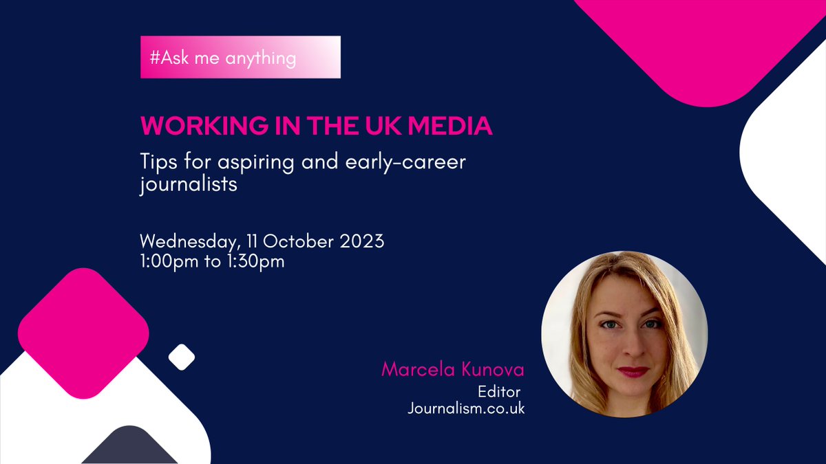 Next week, I will answer your questions about working in the UK media, from job search and job applications to tips about work experience, internships and succeeding in your first job.

Sign up for my LinkedIn Live here: linkedin.com/events/q-aabou…