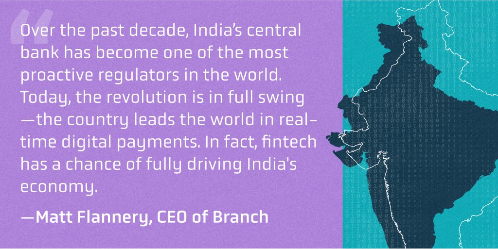 How did India become a global leader in instant digital payments? As part of a16z's Global Fintech project, @mattflannery, CEO and cofounder of Branch, looks at how government regulation laid the groundwork for India’s fintech growth: a16z.com/global-payment…