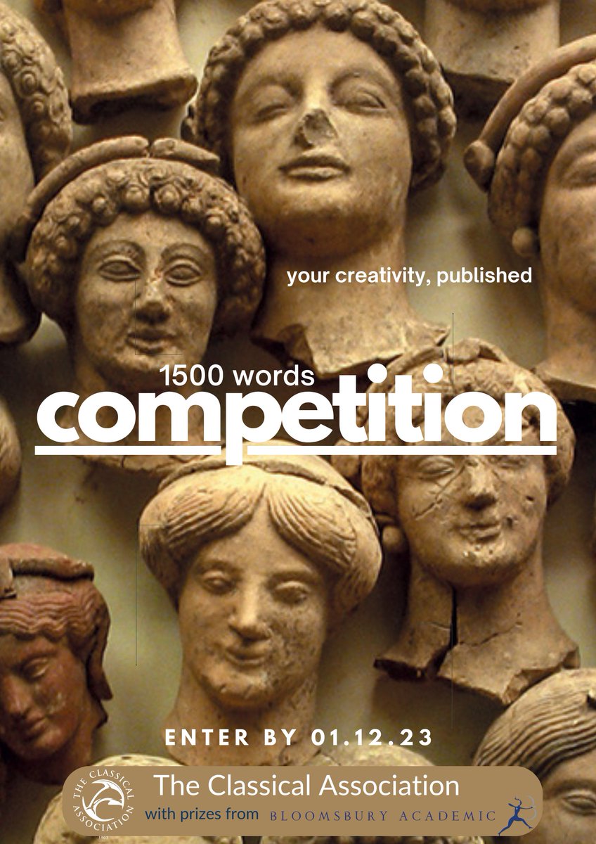 We're delighted to announce the CA's brand new Creative Writing Competition, with an amazing prize from @BloomsburyClass ✍️📘 Submit a piece of creative writing of 1500 words or less, inspired by the classical world, and you could be a published writer! classicalassociation.org/bloomsbury-x-c…