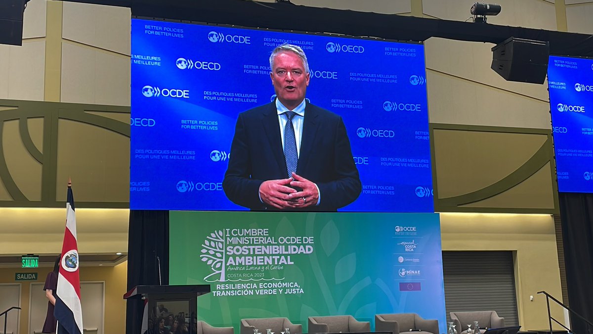 Palabras iniciales del Ministro de Comercio Costa Rica <a href="/Manuel_Tovar_R/">Manuel</a> el Ministro de RREE de Paraguay Rubén Ramírez, del Secretario General de la OCDE <a href="/MathiasCormann/">Mathias Cormann</a> y de la Directora Adjunta de <a href="/EU_Partnerships/">EU International Partnerships 🇪🇺</a> de la Union Europea <a href="/MyriamFerran/">Myriam Ferran</a>