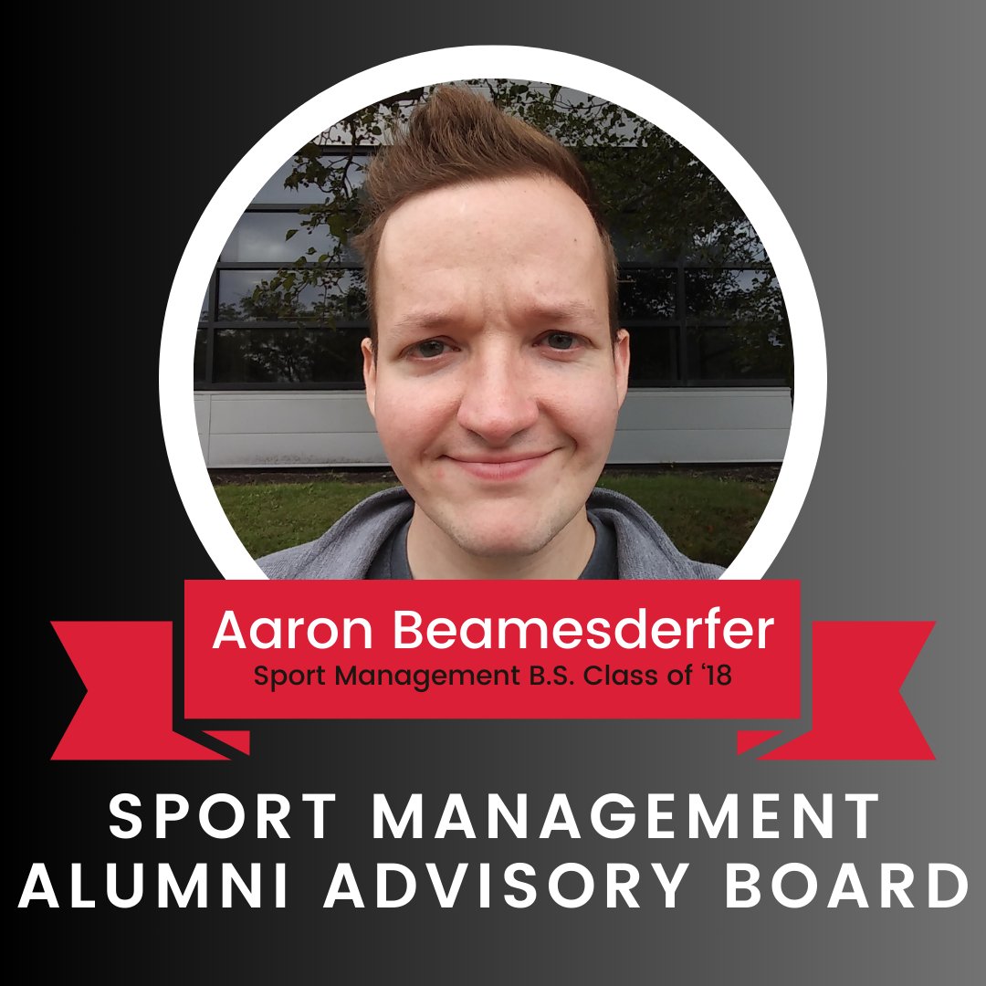 esusmgt's tweet photo. Welcome to our second new member of the Sport Management Alumni Advisory Board, Aaron Beamesderfer!  
Aaron currently works for the Ecommerce Representative for Under Armour. Aaron graduated in 2018 from ESU.
Please welcome Aaron to the Board, we are excited to have you back!⚔️ https://t.co/jHKqK1yaTC
