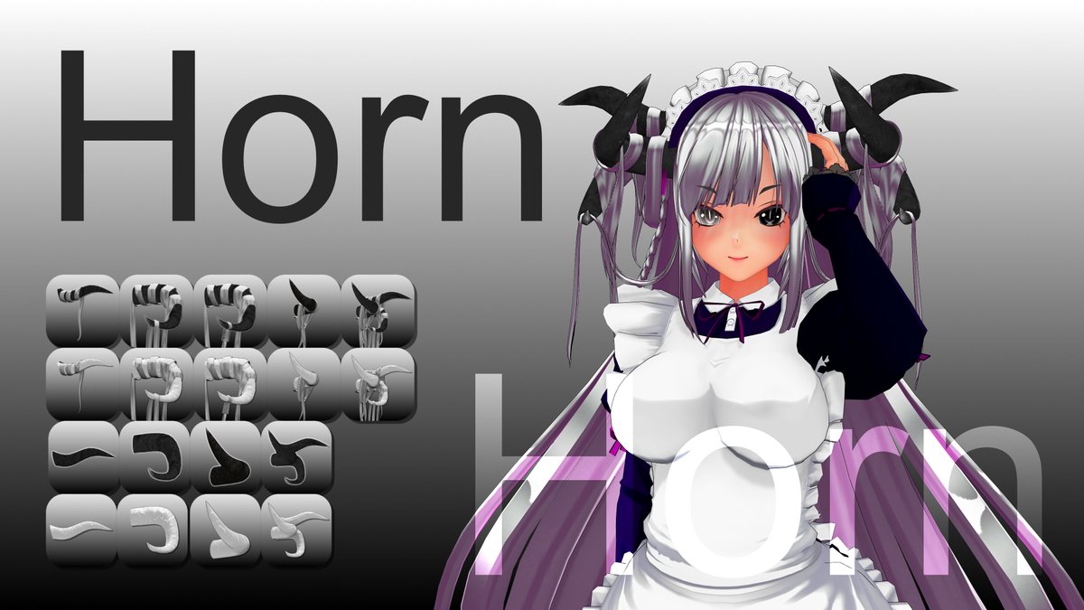 髪を巻いた角MOD
ベースとしたボーンの都合上、COM3D2専用。カテゴリーはエクステ髪・ヘッドセット・帽子です。ヘッドセット・帽子でも無限色にて髪色が変えられますが、NPR系のシェーダーは適用されませんのでご注意ください。角のみのverも入れてあります。

#COM3D2
ux.getuploader.com/shidamo3/downl…