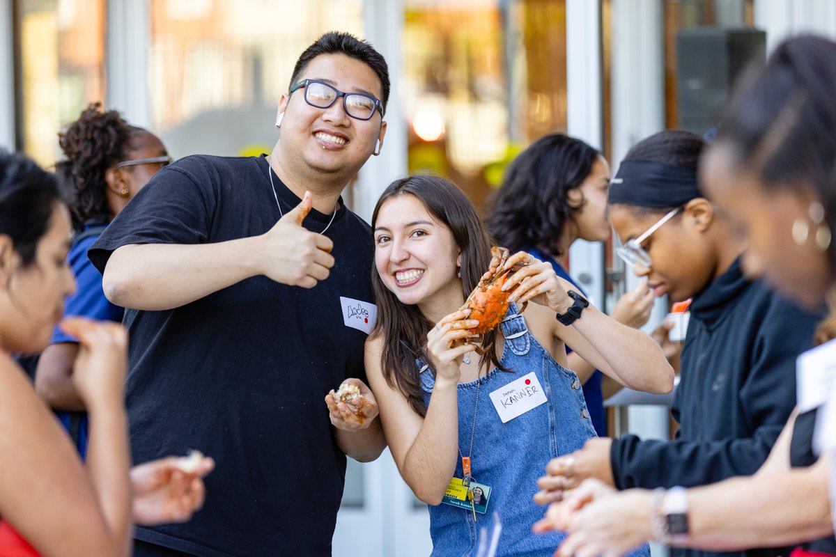Students, faculty, and staff all gathered together yesterday to experience the Baltimore tradition of crab picking, along with many other activities, to help foster community at #JHSON. A special thanks to the crab picking demo volunteers! 🦀   bit.ly/46903iV