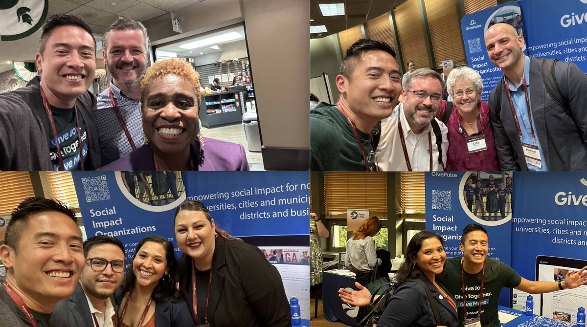 givepulse's tweet photo. Day 2 in the books @engageschlrship #23ESC conference hosted by @MSUEngage! Congrats to all the @wk_kellogg_fdn Institutional Leadership Award nominees for #ESCImpact #PublicScholarship like @ncstate @tamu @OhioState @PittTweet! Solid plenary, sessions, symposiums, posters, a ton of group selfies, and… shout out to @utep @utepcce, and @ULaVerne Office of Civic and Community Engagement for a great interactive panel on mobilizing tech in Hispanic Serving Institutions #HSI!! Followed with fellowship, learning, and music aboard the @lansingboat #ESCImpact #PublicScholarship @KelloggCenter @CityofEL