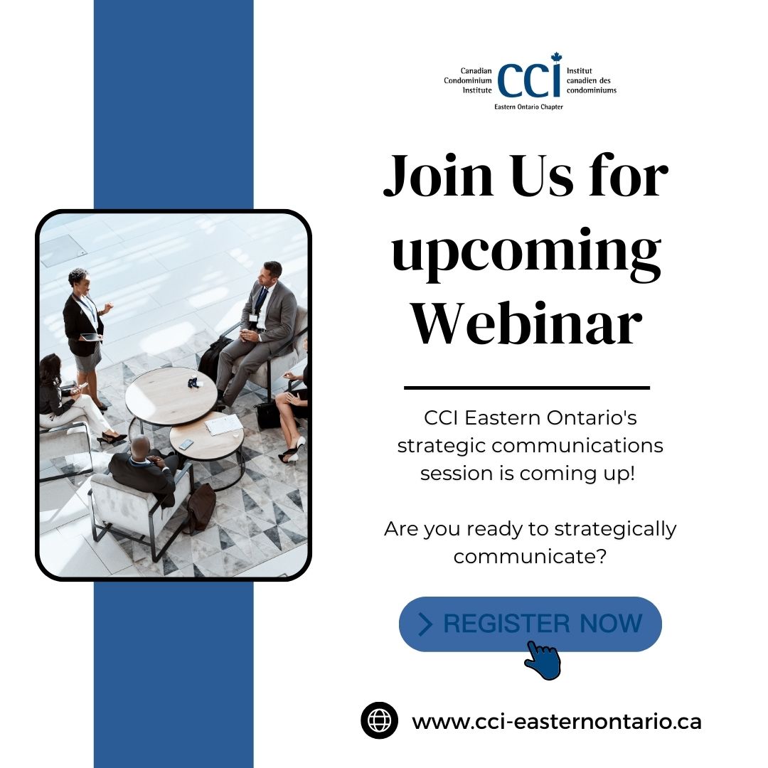 Are you ready to strategically communicate?👀

Drop a comment and let us know if you will be attending!👇

And click the link to sign up if you haven't!

cci-easternontario.ca/events/2023/10…

#cci #ccieasternontario #ottawa #kingston #cornwall #ontario #condo #condos