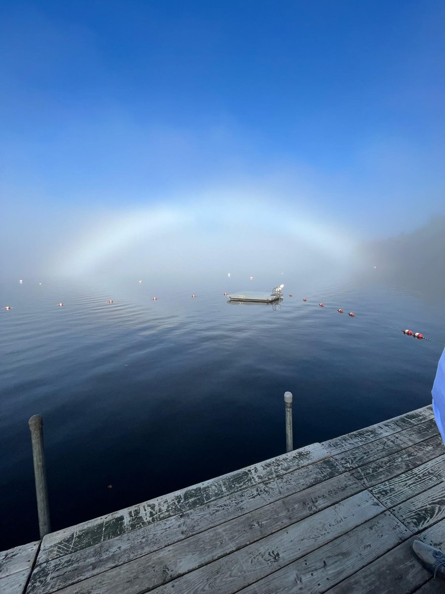 Fog-bow at Rangeley Lake this morning! <a href="/Eweather13/">eweather</a> <a href="/SurfSkiWeather/">Tim Kelley</a> <a href="/ericfisher/">Eric Fisher</a> <a href="/PeteNBCBoston/">Pete Bouchard</a>