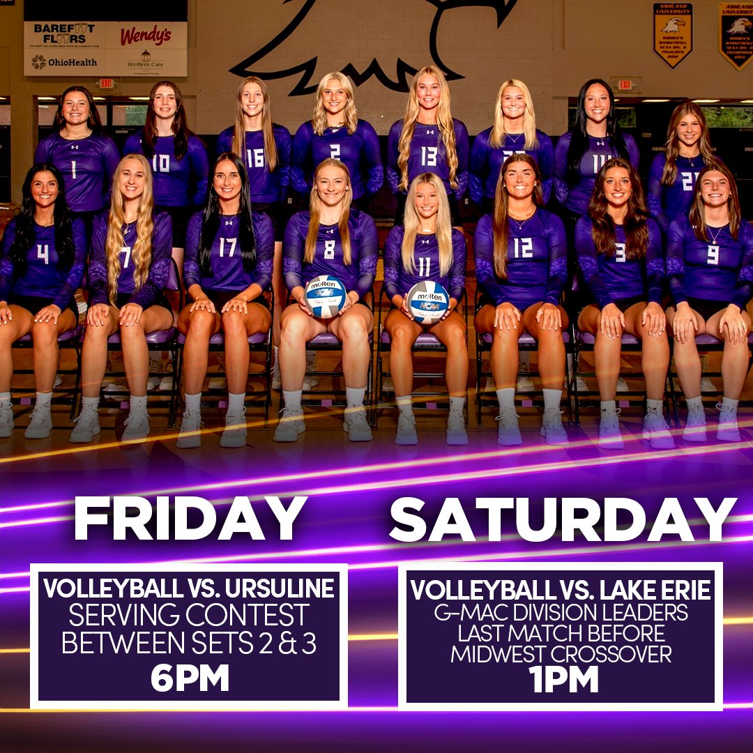 ashlandeagles_'s tweet photo. Our volleyball team is back at The Kates for conference matches tomorrow night and Saturday afternoon.
All proceeds from tickets sales at both matches will go to the Bre McKean Memorial Fund. #MapletonStrong https://t.co/QbRw7rEnyU