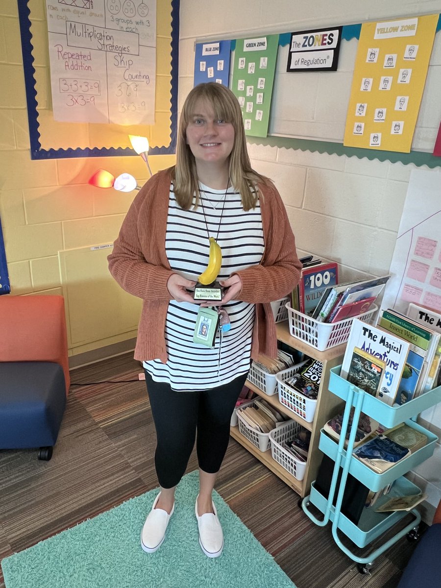 “Banana of the week” goes to Erin for her compassion and empathy towards students and staff members. No matter the circumstance, she consistently shows up to support those around her! ⁦<a href="/SwaimRobin/">White Oak Principal</a>⁩ ⁦<a href="/WhiteOakElem/">White Oak Elementary</a>⁩