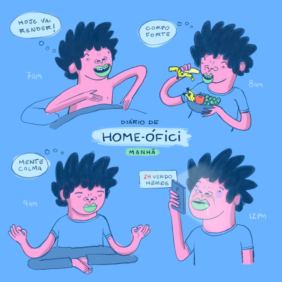 aquela manhã saudável e produtiva

#illustration #drawing #homeoffice