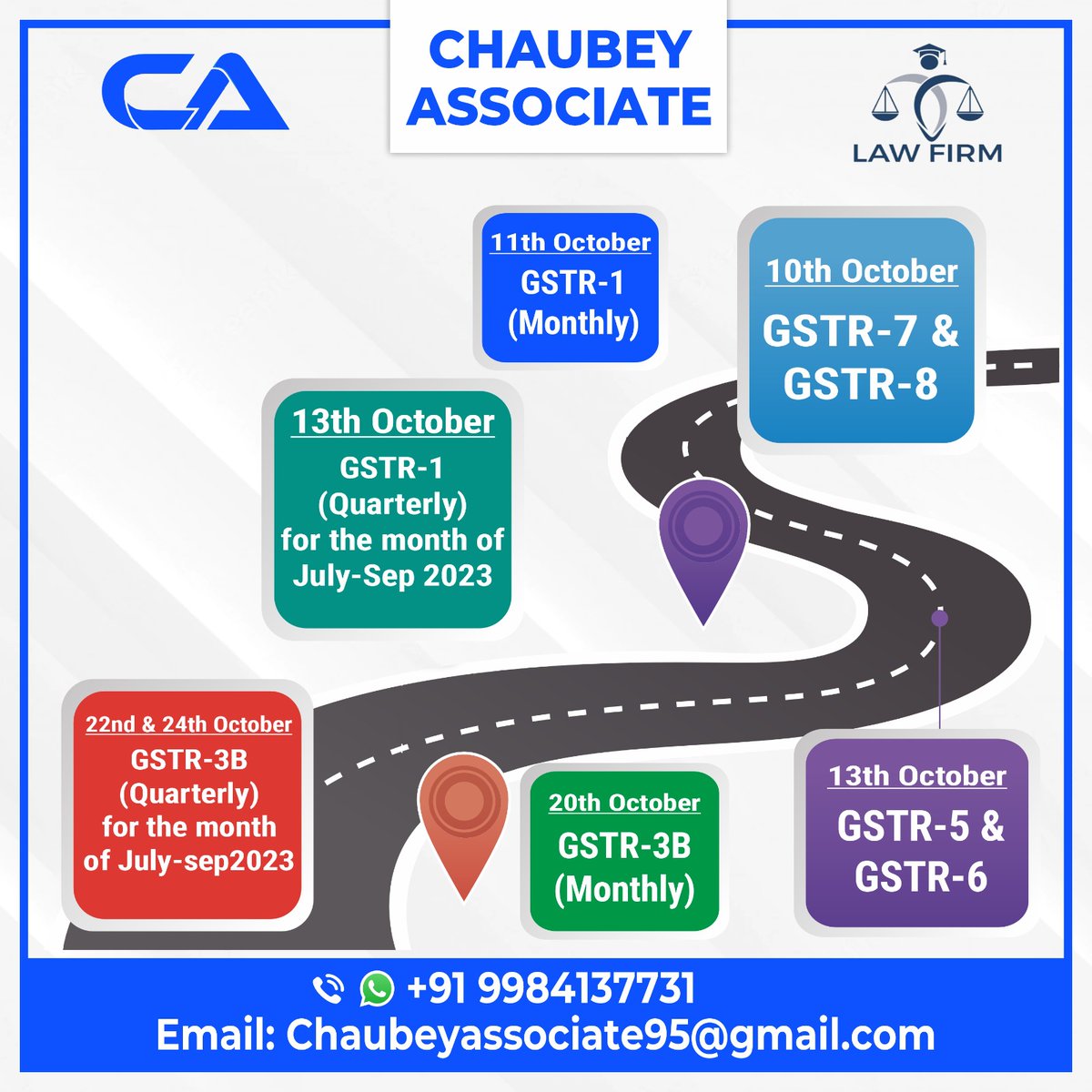 CHAUBEYASSOCIA5's tweet photo. #Tax_Compliances in your way in the month of #October 2023
#taxauditereport #section_8company #MCA #incometaxreturm #GST #photography #Mahatma_Gandhi #chaubeyassociate #ngo #NGO #राष्ट्रपिता
#tarastaregistration #trendingreels #books https://t.co/dVr5mHmZEw