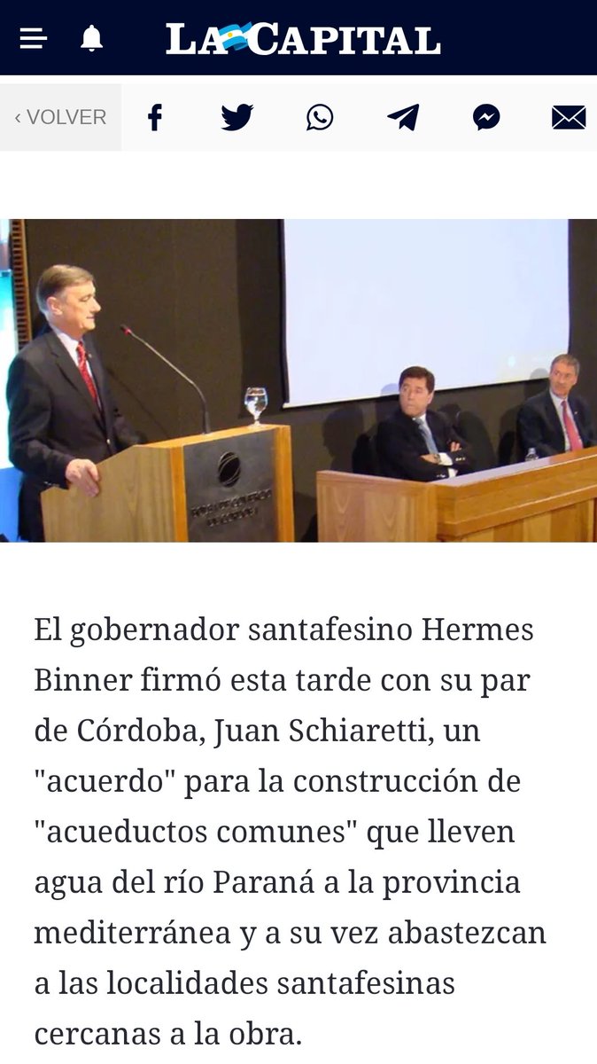rubengalassi's tweet photo. Bienvenido el acueducto Coronda/Santa Fe y Córdoba. 
Recordar y valorar la visión estratégica de Hermes Binner y @JSchiaretti en noviembre de 2011, cuando empezó todo https://t.co/futsOQ86Yr