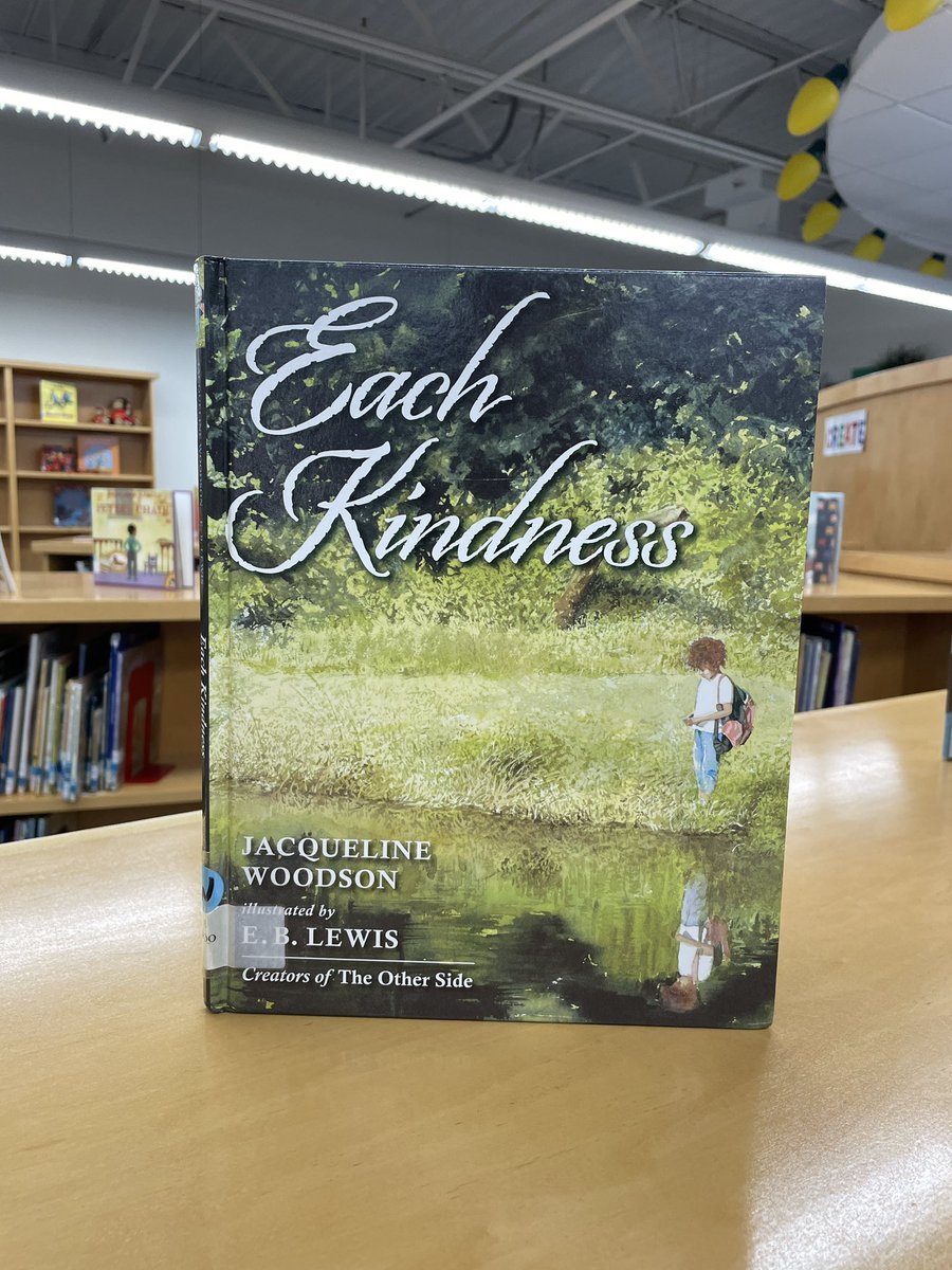 LeslieDiminnie's tweet photo. @JackieWoodson Have had #EachKindness in our school library for years. βEach kindness,β Ms. Albert had said, βmakes the whole world a little bit better.β As a school librarian, Iβve found that children respond best to messages when told within a beautifully written story such as this. https://t.co/Djyfpz2XzD