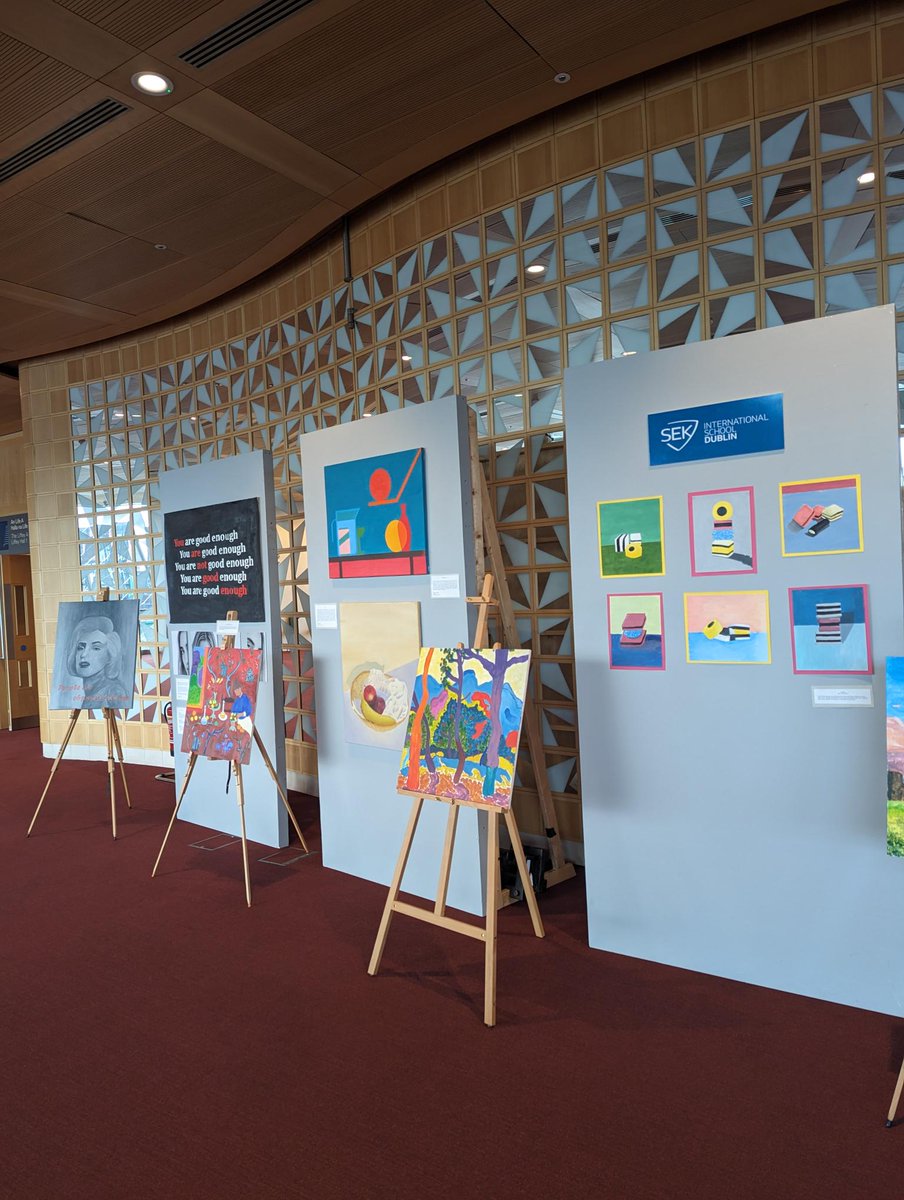 iborganization's tweet image. Beautiful artwork on display from talented students at SEK International School Dublin @sekintschools #IBGC2023 🙌