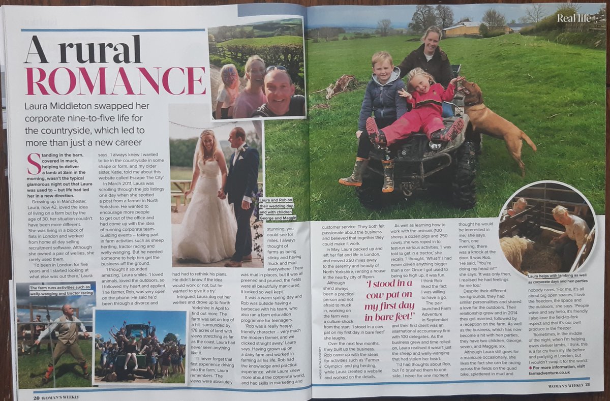 RuthAddicott's tweet image. For anyone looking to escape the city, here's my story on Laura who left #London and married a farmer @WomansWeeklyMag @HTFarmAdventure #outdoors #farmlife #Yorkshire #newcareer