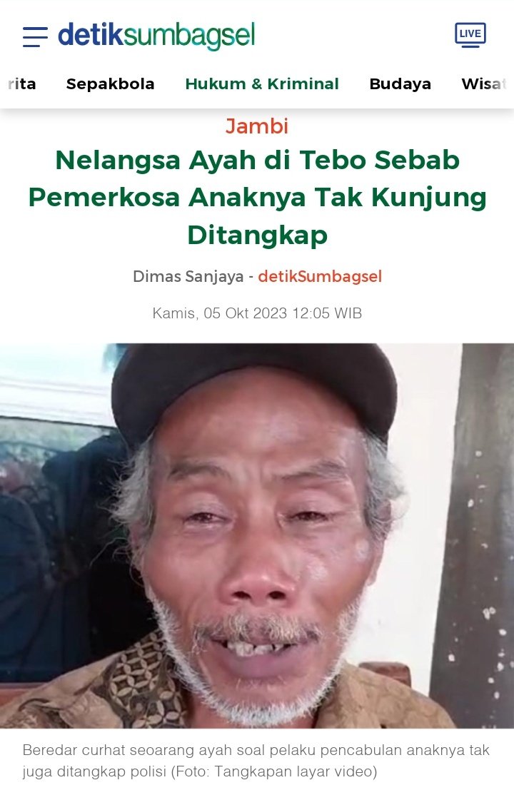 Heraloebss's tweet image. Anak orang Miskin Diperkosa, Sudah lapor Polisi tapi pelaku belum juga di tangkap
.
.
Sang ayah kecewa pemerkosa anaknya masih berkeliaran bebas, akhirnya mengadu ke Netizen

"Saya orang Miskin
anak dirusak!
SAKIT HATI SAYA PAK!! 
sejak kecil saya pelihara anak saya tanpa henti😭…