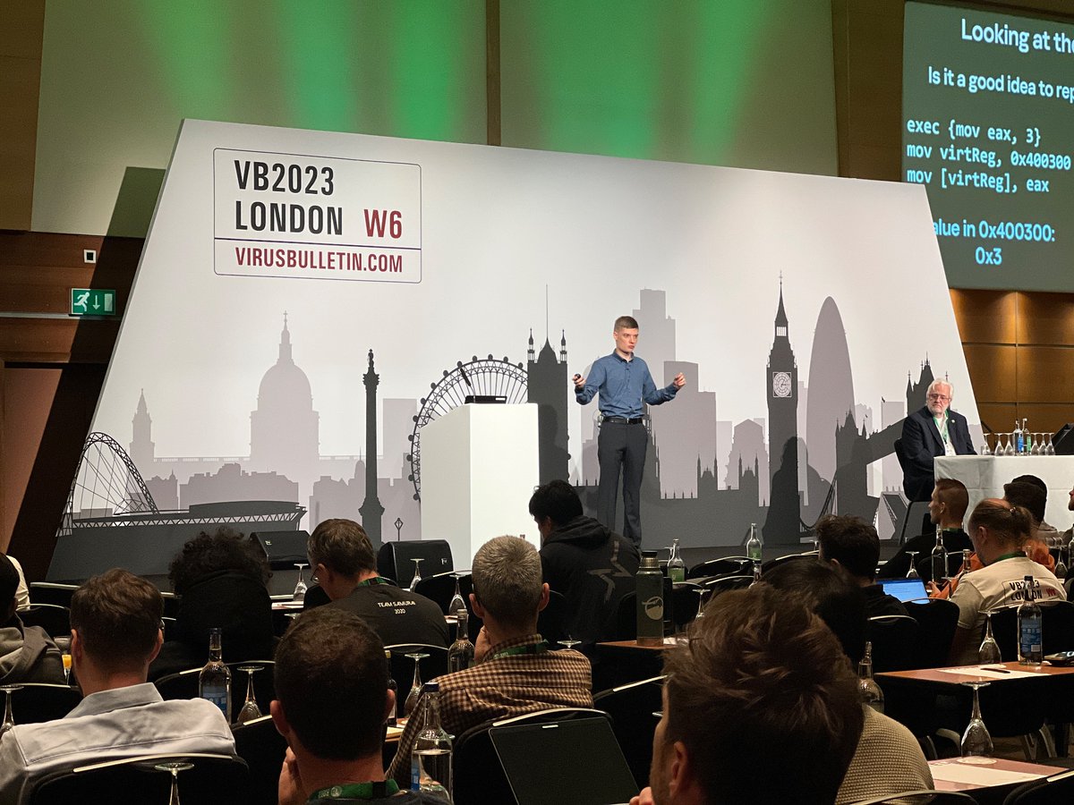 Just presented a talk on virtual machine deobfuscation at #VB2023!