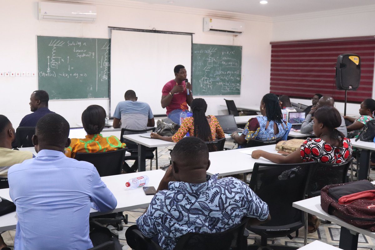 AIMSGhana's tweet photo. Happy #WorldTeachersDay to our amazing educators! At our Centre, we're proud to offer the Masters in Mathematical Sciences for Teachers #MMST Program, enhancing #Math teaching skills.
Together, let's continue shaping the future of #Ghana &amp; #Africa through innovative education! https://t.co/P6R7Cfv29X