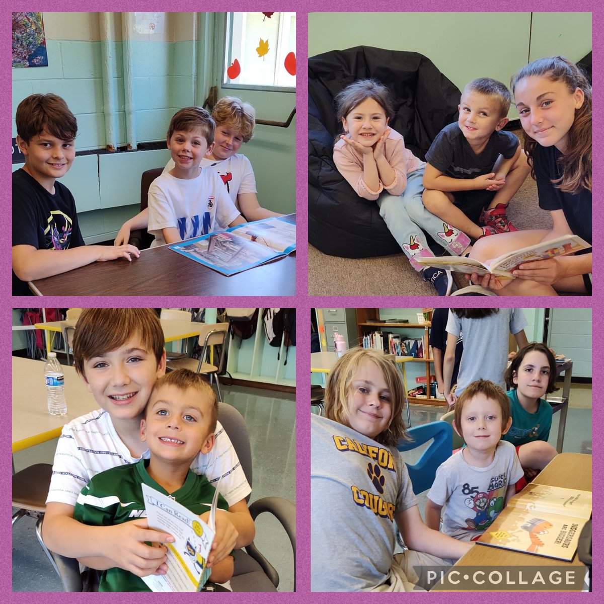 CalifonStrong's tweet image. Our 7th grade loves being reading PALS with our PreK 📚📖
#califonrocks #7thgraderocks #readingrocks