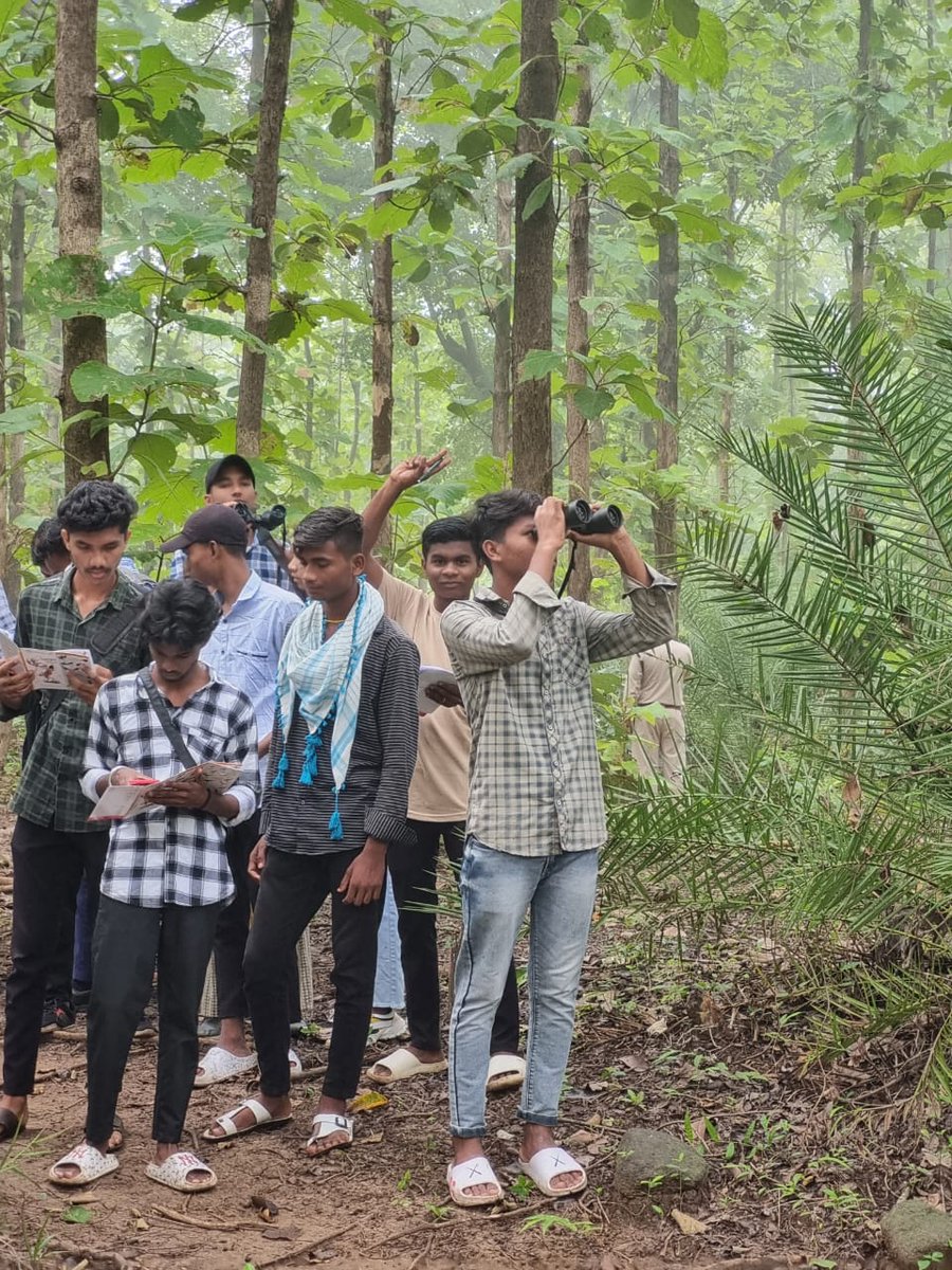 🌿 Day 5 of #WildlifeWeek was a treat for #nature lovers and students! 🦜 A captivating #BirdWatching session was held at Rani Park Nursery in Katra, Mandla. 📷 Enthusiastic participants captured stunning #bird moments, immersing in the beauty of our feathered friends. 🐦📸