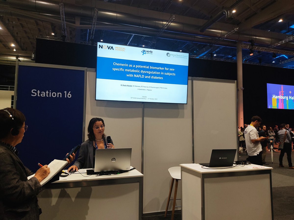 P Macedo Lab (@macedolab) on Twitter photo Prof. Paula Macedo is now presenting our work on #chemerin and #dysmetabolism from #prevadiab2 cohort.
#EASD2023 <a href="/nova_medschool/">NOVA Medical School</a> <a href="/apdpdiabetes/">APDP Diabetes</a> <a href="/EASDnews/">EASD</a> <a href="/SPDiabetologia/">Sociedade Portuguesa de Diabetologia</a> Prof. Paula Macedo is now presenting our work on #chemerin and #dysmetabolism from #prevadiab2 cohort.
#EASD2023 <a href="/nova_medschool/">NOVA Medical School</a> <a href="/apdpdiabetes/">APDP Diabetes</a> <a href="/EASDnews/">EASD</a> <a href="/SPDiabetologia/">Sociedade Portuguesa de Diabetologia</a>