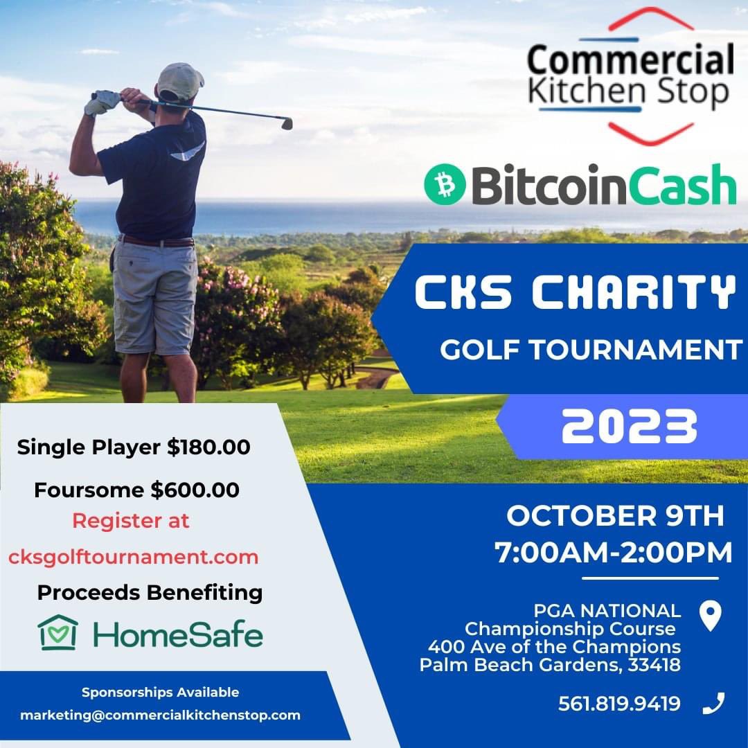 RyanMGiffin's tweet photo. Getting very pumped for our annual #bitcoincash charity golf tournament. I am not into crypto to make money 💰, I spend a lot of my life working with crypto because it is a tool that gives you freedom. Every business will benefit from Peer to Peer Electronic Cash. https://t.co/m2HM4OEBgd