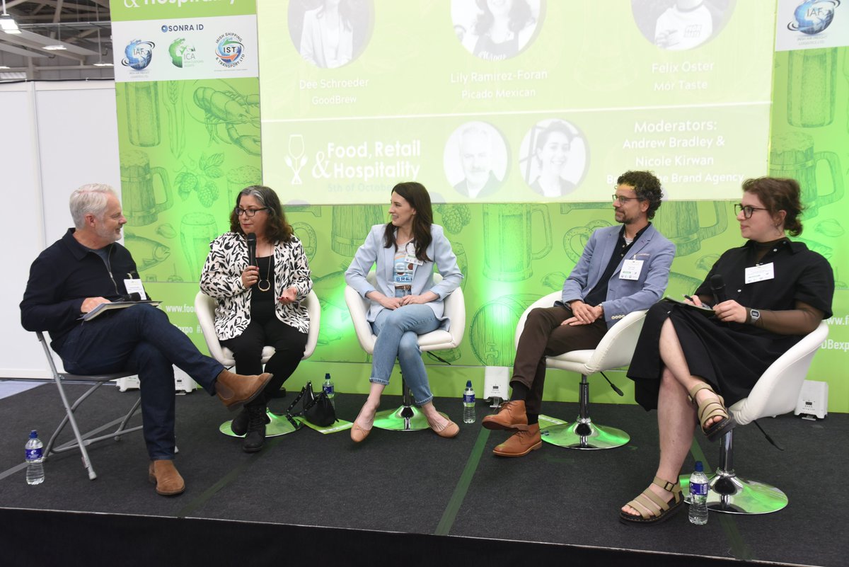 Thanks to our insightful moderators, Andrew Bradley and Nicole Kirwan, and the panelists - Felix Oster, Lily Ramirez-Foran, and Dee Schroeder - for discussing 'Branding Out from the Crowd in Food &amp; Beverage: The Impact of Brand on Business' 

#FoodDrinkExpo #BrandImpact