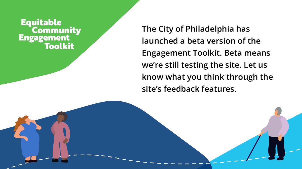 3+ years  
160+ community members and City engagement practitioners  
29 guides  
35 tools  
Infinite amounts of grit, conversations, support &amp; love.  
The Equitable Community Engagement Toolkit beta website is live.  More at: bit.ly/3NuEgtV 
 <a href="/DesignStudioPHL/">PHL Service Design Studio</a> @PHLServes
