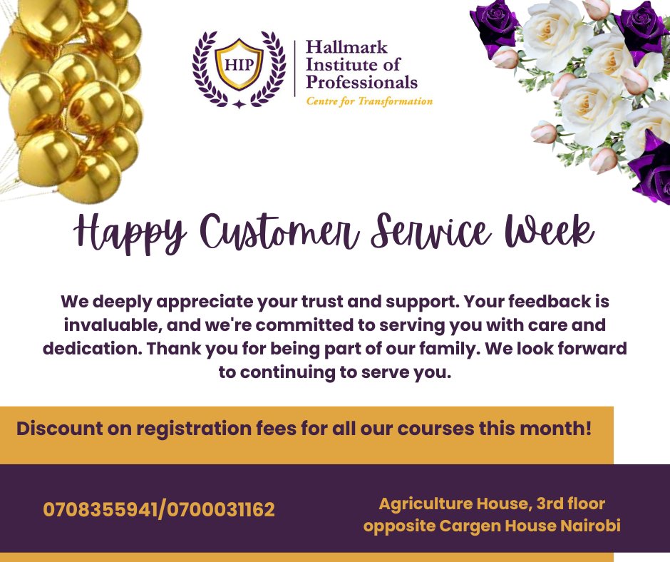 Happy Customer Service Week!
#customerserviceweek2023
