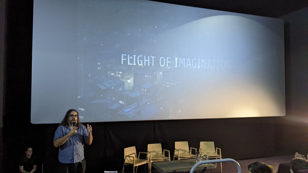 Amazing short films designed by <a href="/Creatives_Now/">Creatives Now CIC</a> using 'AI' software and supported by filmmaker Javi de Prado. Films screened <a href="/BoltonFilmFest/">Bolton Film Festival</a> this morning. Javi's discourse made my art history degree suddenly make sense 😂 delegates2023.boltonfilmfestival.com/programmes/cre…