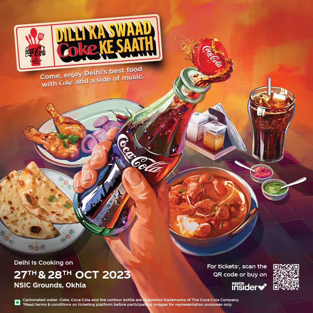 CocaCola_Ind's tweet photo. From Butter Chicken that melts in your mouth to aromatic spices that'll tickle your taste buds, Delhi Is Cooking is taking you on a foodie adventure.
40+ food stalls | 10+ artists | live performances
📅 27th - 28th October
📍 NSIC Grounds,Okhla
🎟️ Link in bio
#DelhiIsCooking https://t.co/hvTD6dN3uF