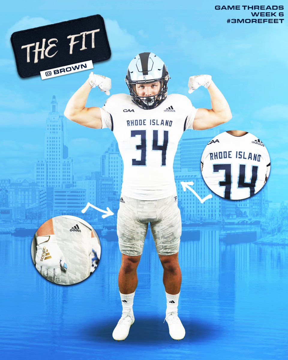 Suited up for another in-state battle⚓️🏈

 #3MoreFeet #GoRhody