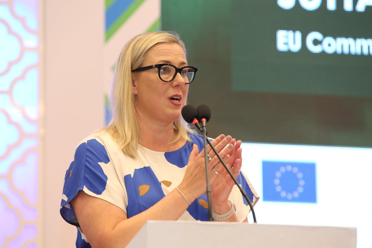 KenyaCIC's tweet photo. #KCICInvestmentSummit| #ClimateFinance 

"To achieve resilience and long-term sustainability in the face of climate change, a collective effort is imperative, calling for unified action to fortify our societies,"  EU (@EU_Commission)Commissioner for international partnerships, @JuttaUrpilainen in her speech during the #KCICInvestmentSummit. 

@EU_Commission @EUinKenya @EUAmbKenya.