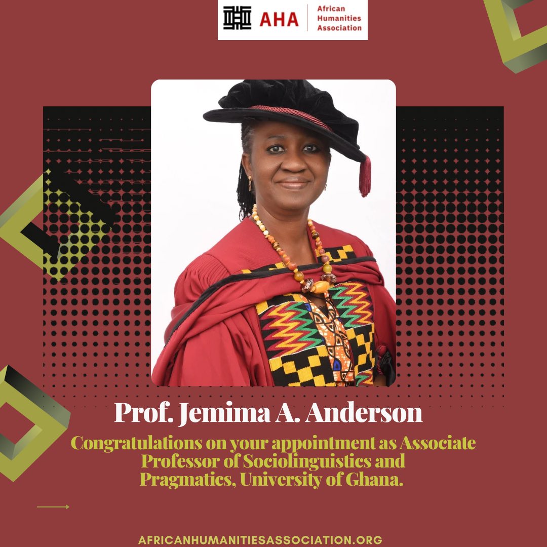 Congratulations Prof. Jemima Anderson on your new role as  Associate Professor of Sociolinguistics and Pragmatics! 🎉 Your expertise and dedication are truly commendable, and we're proud to have you as part of our team. Cheers to your continued success! 🥂 #AcademicAchievement