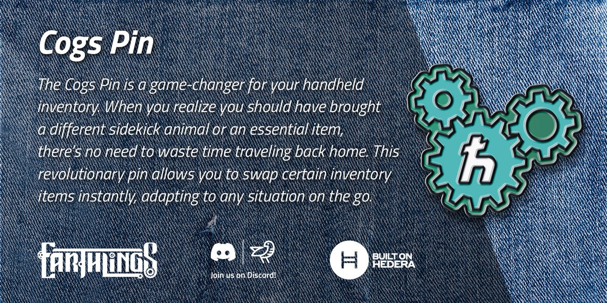 Attention, all #EARTHpin enthusiasts! We are delighted to reveal the utility of our Clogs Pin.

#Earthlingsland #web3metaverse #Hedera