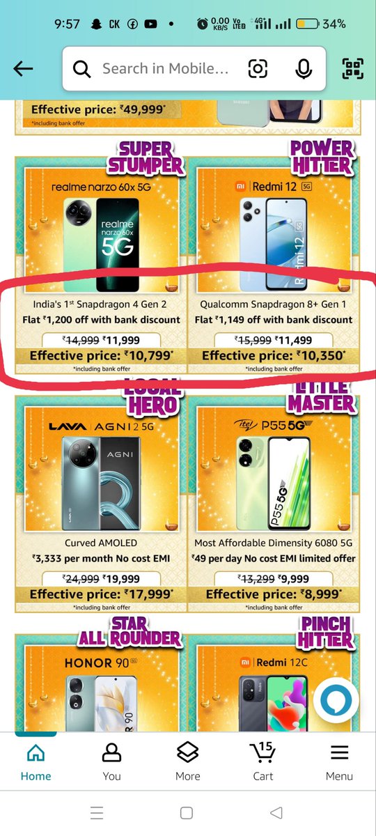 ravi_sk_'s tweet photo. @yabhishekhd Don't but S23 FE Bcoz redmi giving us Snapdragon 8+Gen 1 on at 10350 in Amazon sale... #scamoftheyear https://t.co/OxjFjn1y67
