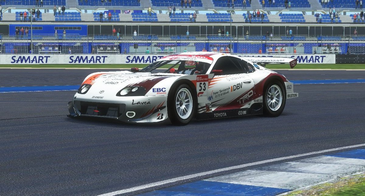 Skripi91's tweet photo. IS THAT A SUPRA??!!

Today starts the #rsalateseason on the Buriram Circuit. We're driving with the Super GT 500 cars from 2006. I've chosen the Toyota Supra, of course ;)

The action will start at primetime 20:15 and as alwyas live on @TwitchDE

https://t.co/NVrda7J4Yh https://t.co/OuackEeltM