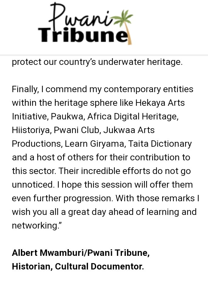 Thanks @albert_mwamburi for recognizing the little efforts we make on this platform to #LearnGiryama. #PwaniInnovationWeek