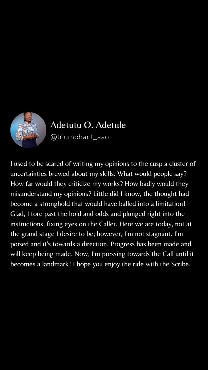 triumphant_aao's tweet photo. Here's a toast to the Scribe and her readers🥂
More feats.
Check me out smiling at you in the next slide.
Triumphant_AAO.
#featsofstrength #scribestagram #writerscommunity
#writingthetruth #loverofwords #progress https://t.co/lRBLs2bS8e