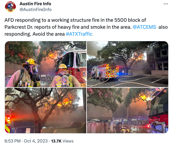 The fire is out. Good morning! Happy to report the fire in the office behind Chez Zee is out. We are all cleaned up and ready to go for lunch today. Come see us today - or sometime soon. We look forward to serving you. Thanks again for all of the messages of support. 
-Sharon