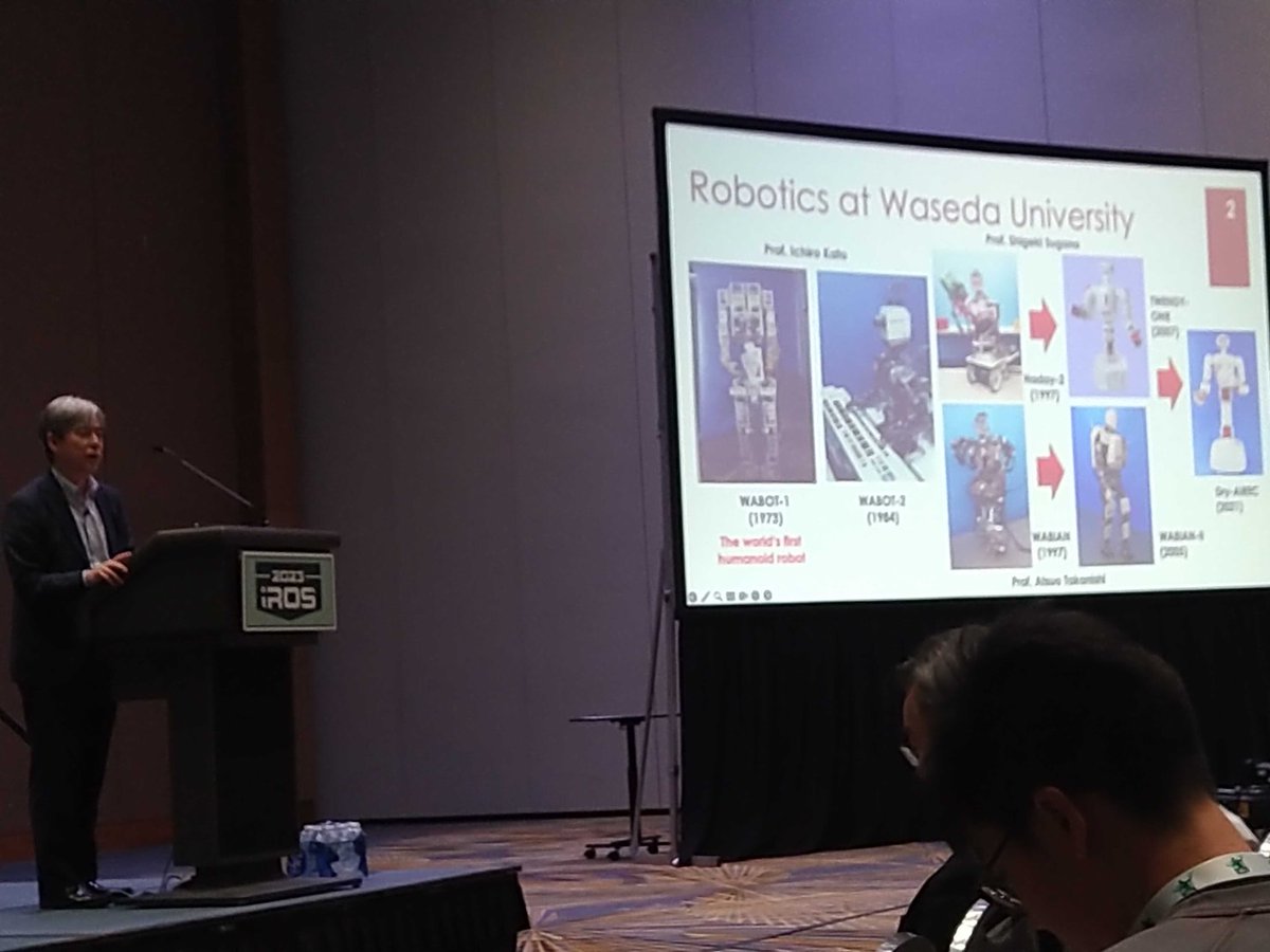 Thank you to the large audience that came to my keynote yesterday. I received many questions and favorable comments. I apologize for not being able to answer all the questions due to time constraints. This photograph was taken by <a href="/tanichu/">Tanichu (Tadahiro Taniguchi)</a>. Thank you! #IROS2023 <a href="/ieeeiros/">ieeeIROS</a>