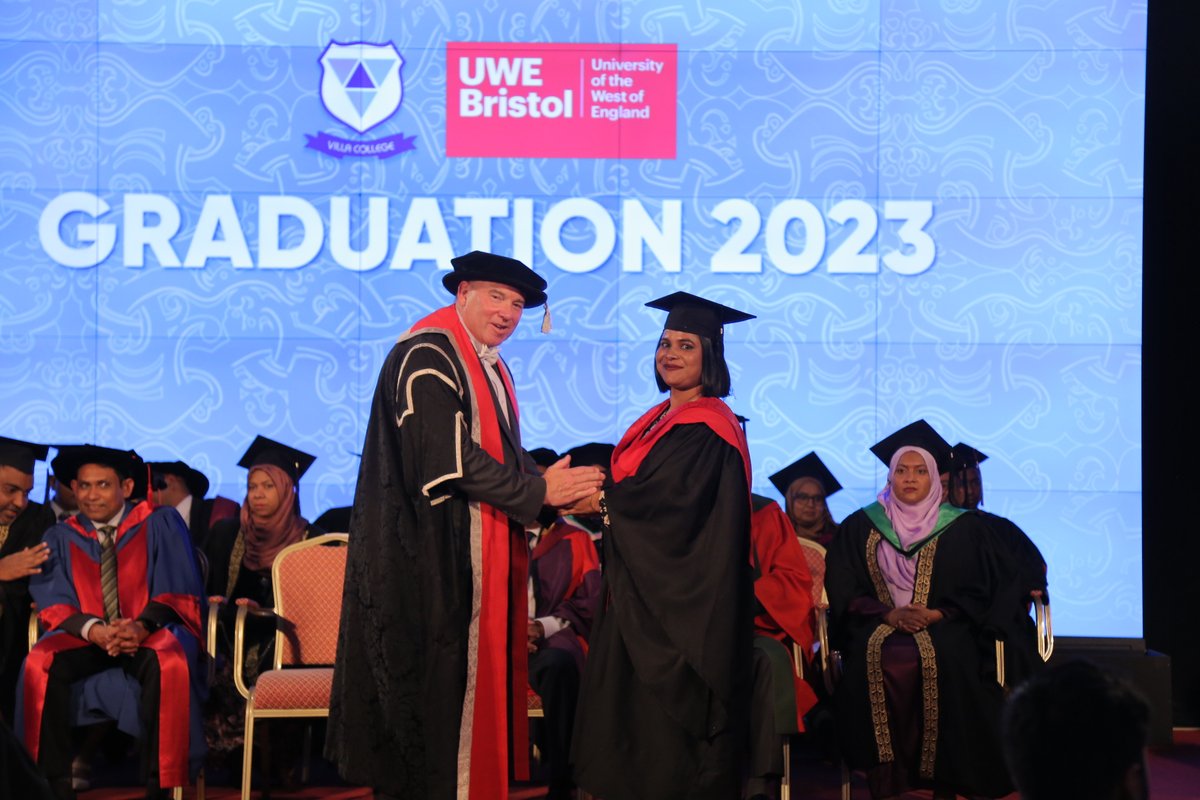 VillaCollegeMv's tweet photo. UWE-VC Graduation Session 2:
Conferment of awards for the programmes from Faculty of Educational Studies and the Faculty of Shariah and Law #vcgrad #uwe https://t.co/oLvuzXyiJU