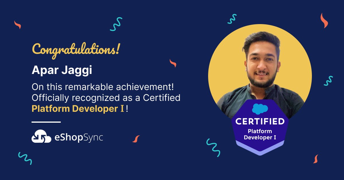 eShopSync (@eshopsync) on Twitter photo Congratulations to Apar Jaggi on achieving the accomplishment of certified <a href="/salesforce/">Salesforce</a> Platform Developer I. You are an inspiration to the people who follow you.
#platform #Salesforce #crm #developer #certified Congratulations to Apar Jaggi on achieving the accomplishment of certified <a href="/salesforce/">Salesforce</a> Platform Developer I. You are an inspiration to the people who follow you.
#platform #Salesforce #crm #developer #certified