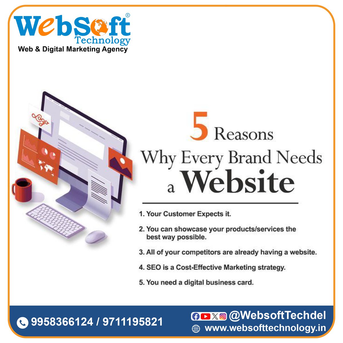 WebsoftTechDel's tweet photo. Transform your online presence with our expert website designing services!
👉 https://t.co/tMQZzsl4pQ
📧 info@websofttechnology.in
☎ +91- 09205776961 / 09958366124
#websitedesign #OnlineVisibility #digitalmarketingagency #DigitalMarketing #WebsiteOptimization #WebsoftTechnology https://t.co/y9bdANvKjj