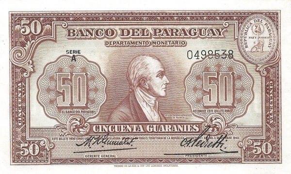 fabian_1978's tweet image. 80 AÑOS DEL GUARANÍ
El 5 de octubre de 1943, durante el gobierno de Higinio Morínigo, se estableció el &quot;Régimen Monetario Orgánico de la República del Paraguay&quot;. Con la creación del “Guaraní”, se cortó definitivamente una larga dependencia de la moneda argentina. La primera…