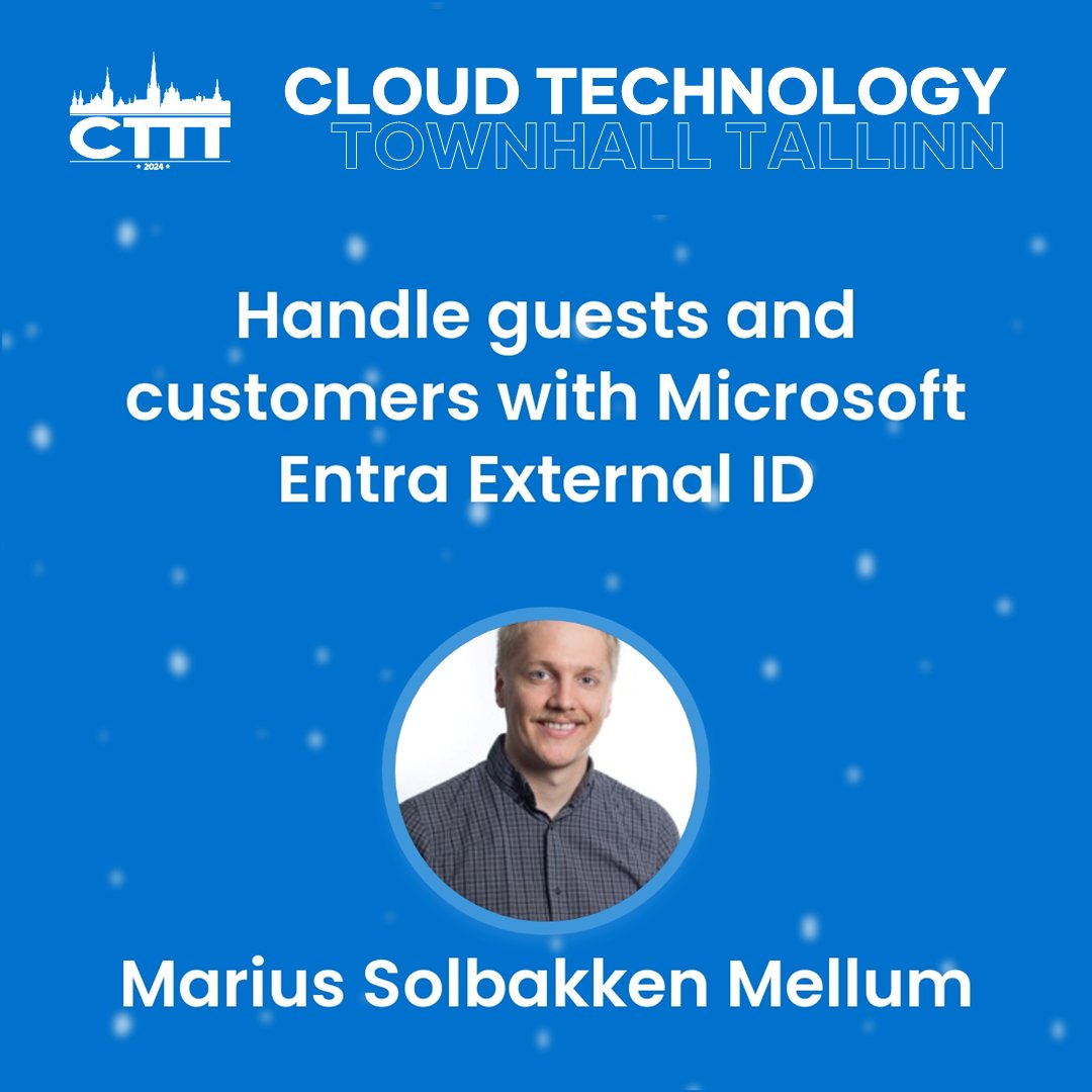 Cloud Tech Tallinn #CTTT (@ctechtallinn) on Twitter photo Microsoft Entra External ID is one of the newest additions to the Entra family.
In this session <a href="/mariussmellum/">Marius Solbakken</a> talks about the different methods of handling guest accounts in your environment, enabling services like self-service sign-up.
#Security #Identity #EntraID #CTTT24 Microsoft Entra External ID is one of the newest additions to the Entra family.
In this session <a href="/mariussmellum/">Marius Solbakken</a> talks about the different methods of handling guest accounts in your environment, enabling services like self-service sign-up.
#Security #Identity #EntraID #CTTT24