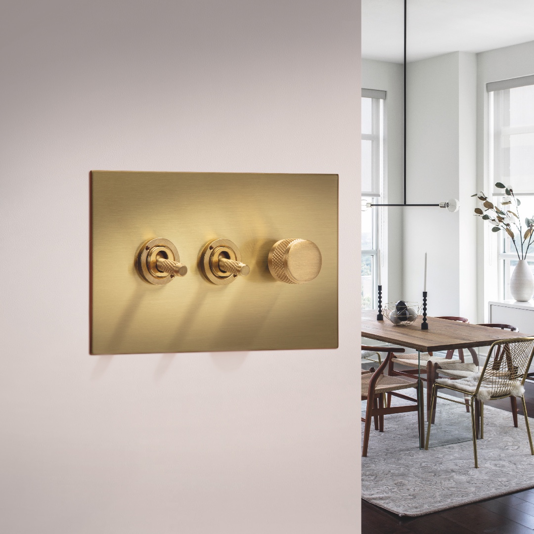 Switching it up with a bespoke combination plate, shown on @Dulux's Color of the Year 2024, Sweet Embrace. ✨ Don't forget you can see all of our newest ranges and finishes at @Decorex, starting Sunday!👋🏻