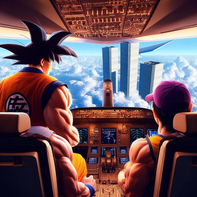 In an alternate universe, there weren't two towers, there were three and Goku did it. https://t.co/s<a href="/tag/cancelacartooncharacter"class="tags"><span>#cancelacartooncharacter</span></a>
